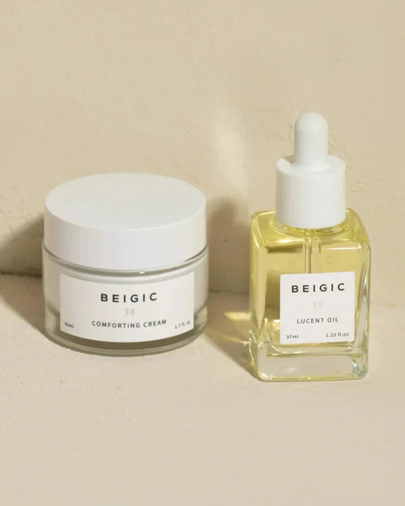 Rutina coreana hidratante con aceite facial y crema Beigic