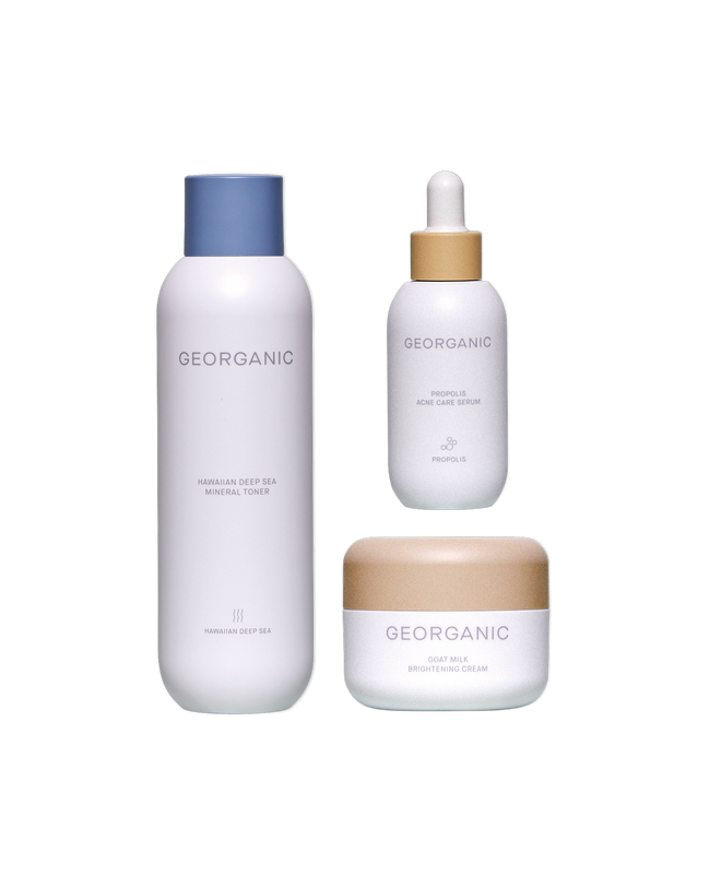 Rutina coreana iluminadora con tónico sérum y crema Georganic Yaksok Cosmetics