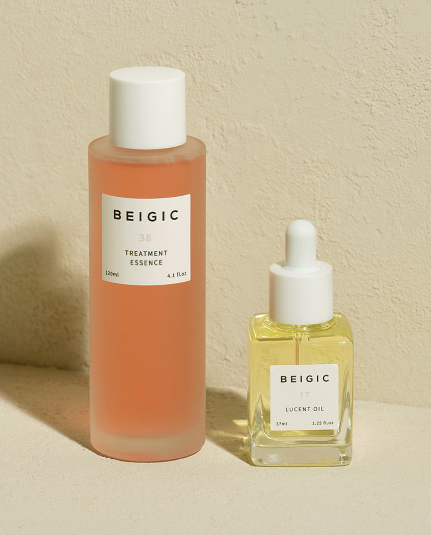 Rutina coreana hidratante con esencia y aceite facial Beigic