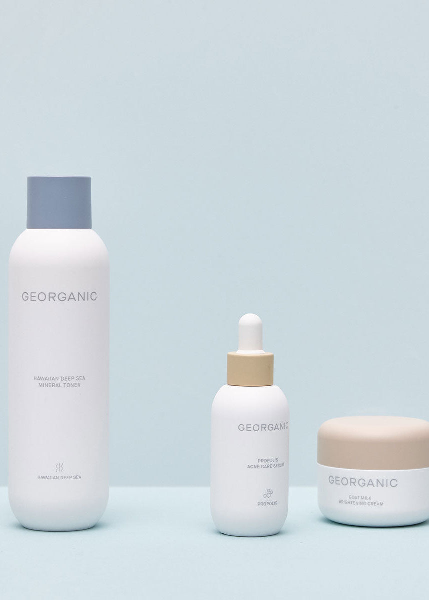 Rutina coreana iluminadora con tónico sérum y crema Georganic Yaksok Cosmetics