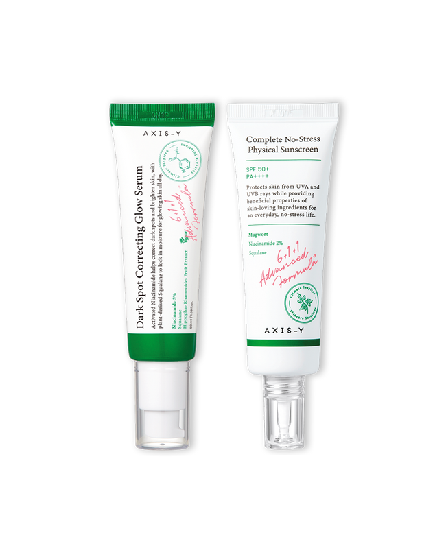 Rutina coreana sérum y protector solar Axis-Y Yaksok Cosmetics